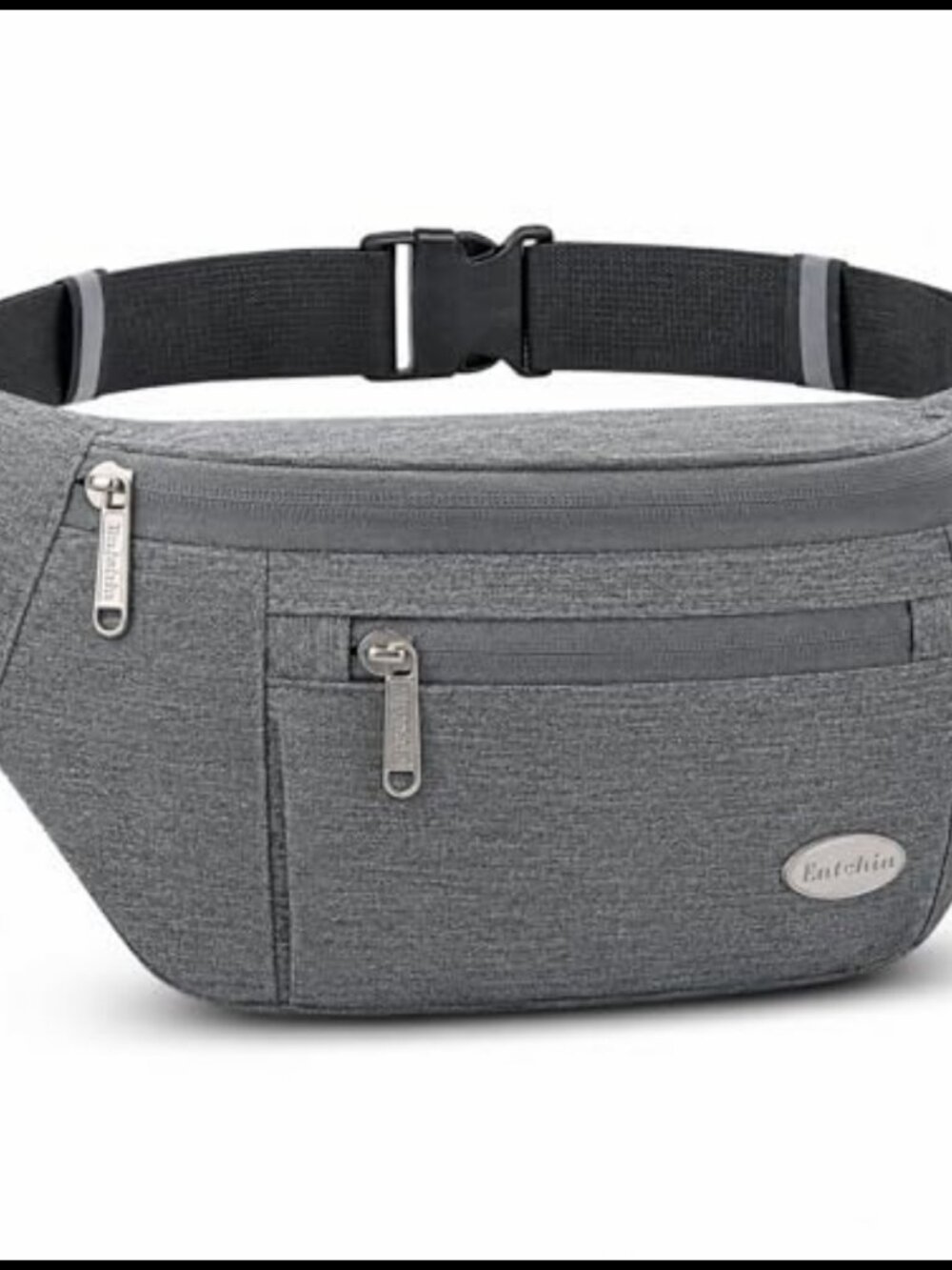 Water-Resistant Fanny Pack 4-Zipper Belt Bag Crossbody Waist Pack